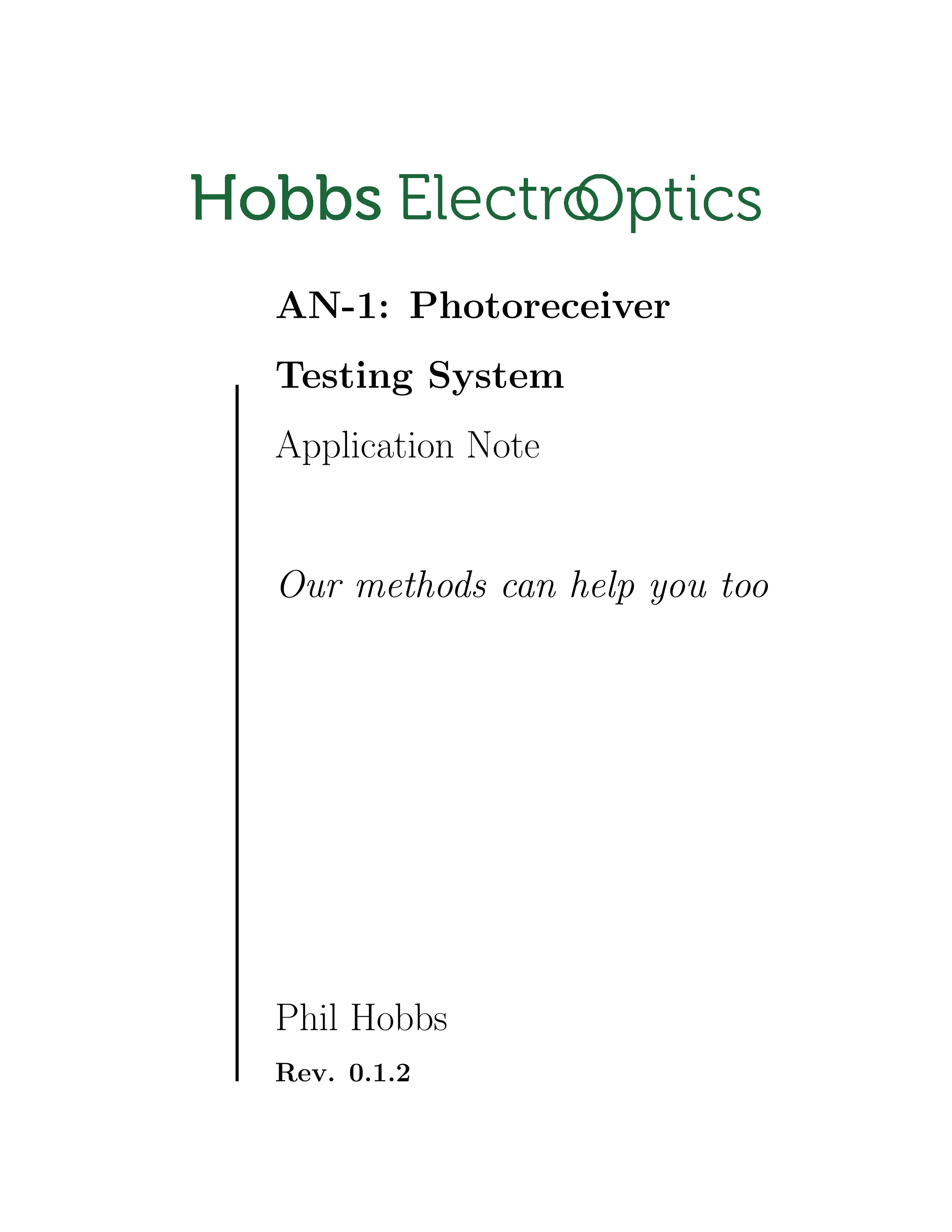 AN-1: Photoreceiver Testing System